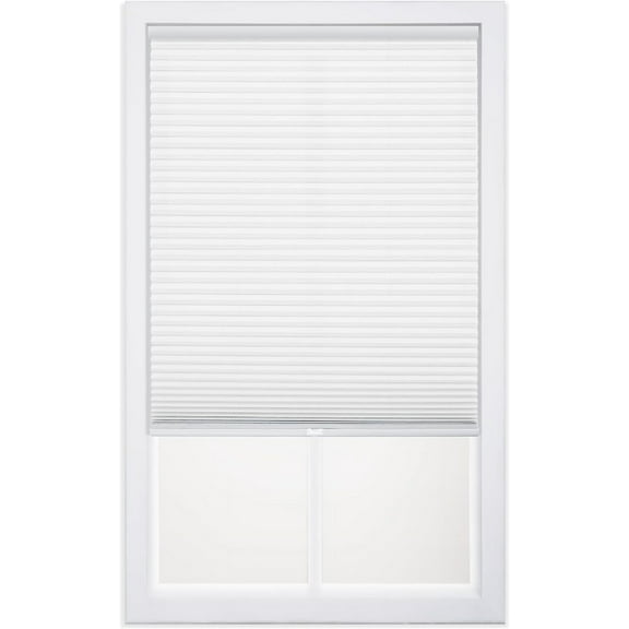 EnjinZZ Cordless 1" Light Filtering Cellular Shade, 22"W x 48"H, White