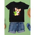 thumbnail image 3 of Corgi W Kawaii Cactus T-Shirt Juniors -Image by Shutterstock,  Small, 3 of 4
