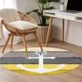thumbnail image 4 of Round Rugs 3Ft, Nautical Anchor Round Area Rug Washable Indoor Throw Carpet, Yellow Gray Gradient Wooden Grain Small Non Slip Circle Rug for Bedroom Living Room Home Decor Aesthetic, 4 of 8