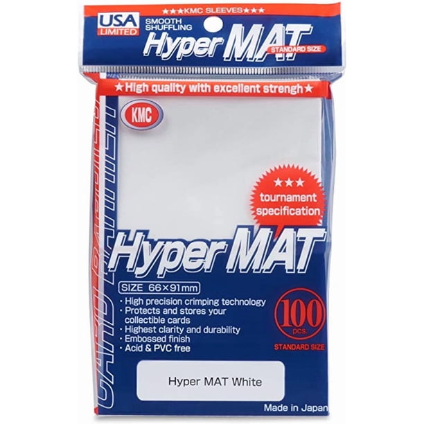 Card Sleeves: Solid Color Sleeves - Hyper Matte White Standard Sleeves (100)