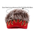 thumbnail image 2 of Jiibva Men Wig Hat, Fake Hair Hat for All Ages Flame Knitted Hat with Hair Attached Funny Short Hair Wig Headband Novelty Hat with Wig Spiked, 2 of 7
