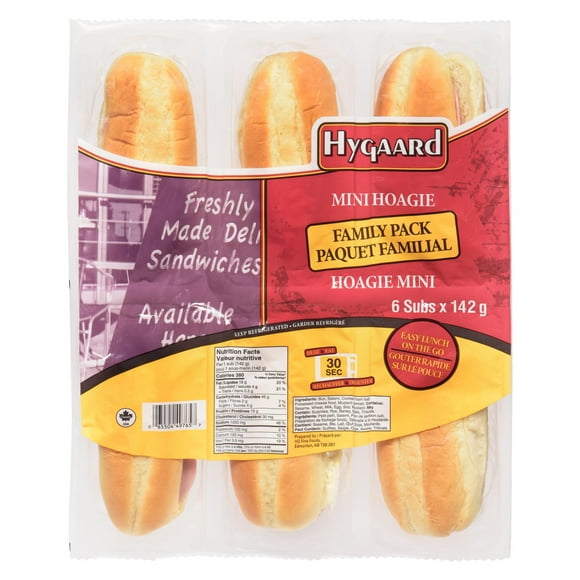 Mini Hoagie Hygaard en pack familial paquet de six 822 g