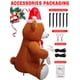 thumbnail image 4 of Oso de Navidad esponjoso Kalolary de 2,1 m, inflable con luz LED, 4 of 7