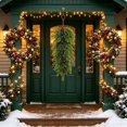 thumbnail image 4 of Clearance Under $4, Artificial Teardrop Swag Hanging Greenery Faux Pine and Cedar Accent with Cones for Front Door Mantel and Window Decor, 61cm(D), 4 of 4