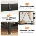thumbnail image 2 of Spacious Storage & Industrial Style Hall Tree Coat Rack – Freestanding Entryway Organizer with Bench, 10 Hooks, 4-Tier Shelves, Metal Frame for Hallway, Bedroom, Mudroom, 113x30x180cm, Black, 2 of 7