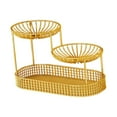 thumbnail image 2 of Cesta de frutas de 3 capas, centro de mesa multiusos, estante para ahorrar espacio para verduras, soporte para frutas, bocadillos, cebollas, papas, Oro, 2 of 8