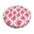thumbnail image 6 of Uemuo Strawberries Pattern Round Bar Stool Seat Covers Washable Stool Cushion Slipcover Elastic Bar Chair Covers-12 inch, 6 of 7