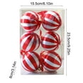 thumbnail image 3 of HomeDM 6Pcs Christmas Ball Ornaments 8cm/3.15" Shatterproof Christmas Tree Pendants Xmas Hanging Balls Decorations for Wedding Party Holiday White, 3 of 6