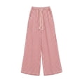 thumbnail image 6 of PBFRDSJ Y2K Striped Wide Leg Pants for Women Baggy Elastic Waist Drawstring Palazzo Pants Casual Vacation Flowy Clothes Free Sizes, 6 of 6