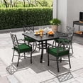 thumbnail image 2 of Kimunuk Outdoor Chair Cushions set of 2, 18.5" x 16" Zipped Waterproof Outdoor Seat Cushions Couch Pads with Ties for Patio Furniture, Green, 2 of 6