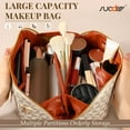 thumbnail image 2 of SUOSDEY 2 in 1 Crossbody Makeup Bag,Large Capacity Luxury Leather Cosmetic Bag for Travel, 2 of 7