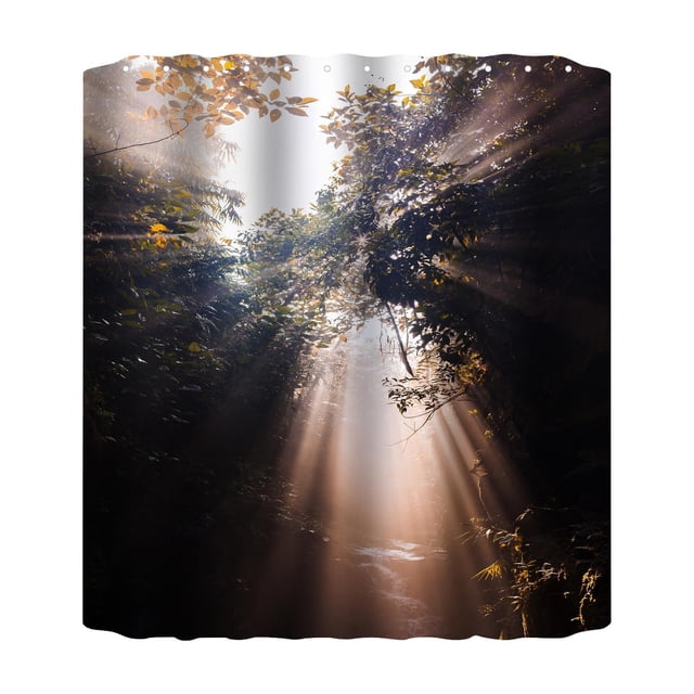 Specialoffer!Shower Curtain 70x70 Inch With 12 Plastic Hooks Waterproof Shower Curtain Bathroom Heavy Side Shower Curtain Machine Washable Quick Dry Shower Curtain Rods Spring Tension