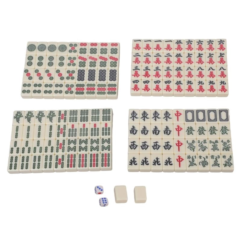 CEORPER Mini Mahjong Set Light Portable Vintage Traditional Chinese Mahjong Board Game