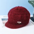 thumbnail image 3 of Gorro de lana de invierno para mujeres de mediana edad y mayores para abrigarse, gorro de invierno para mujeres mayores con gorro de punto de terciopelo para otoño e invierno, 3 of 6
