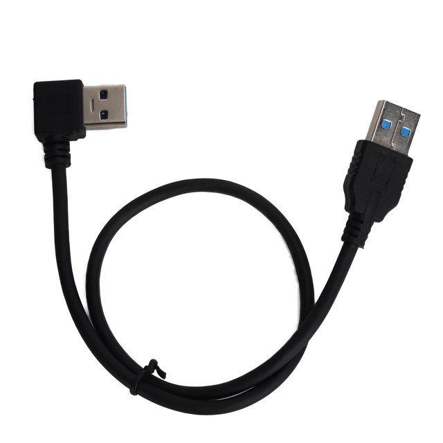 Cable de datos USB3.0 de 90 grados en ángulo recto macho a codo recto, Cable de conversión, 40cm
