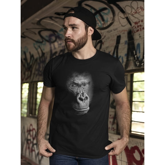 Portrait Of Thinking Gorilla T-Shirt Men -Image by Shutterstock, Male 4X-Large