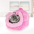 thumbnail image 3 of Cesta de felpa para conejillo de indias, cama nido suave y cómoda, casa, perrera, cueva, refugio cálido para erizo, hámster, chinchilla, ardilla, conejo y gato, 3 of 5