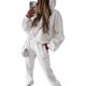thumbnail image 1 of Conjunto de chándal de 2 piezas para mujer, de forro polar, para entrenamiento, para correr, 1 of 4