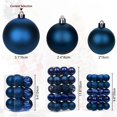 thumbnail image 3 of Adornos Navideños en Forma de Bola Briful Azul Marino 8 cm 12 piezas, 3 of 7