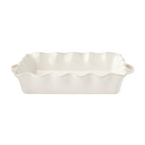 The Pioneer Woman Colette 9"x13" Stoneware Ruffled-Edge Casserole Baking Dish, Linen