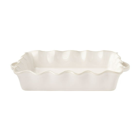 The Pioneer Woman Colette 9"x13" Stoneware Ruffled-Edge Casserole Baking Dish, Linen