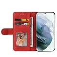thumbnail image 2 of Dteck Wallet Case for Samsung Galaxy S22 Ultra, Premium PU Leather Slim Flip Folio Phone Case with Folding Stand Card Holder,Red, 2 of 5
