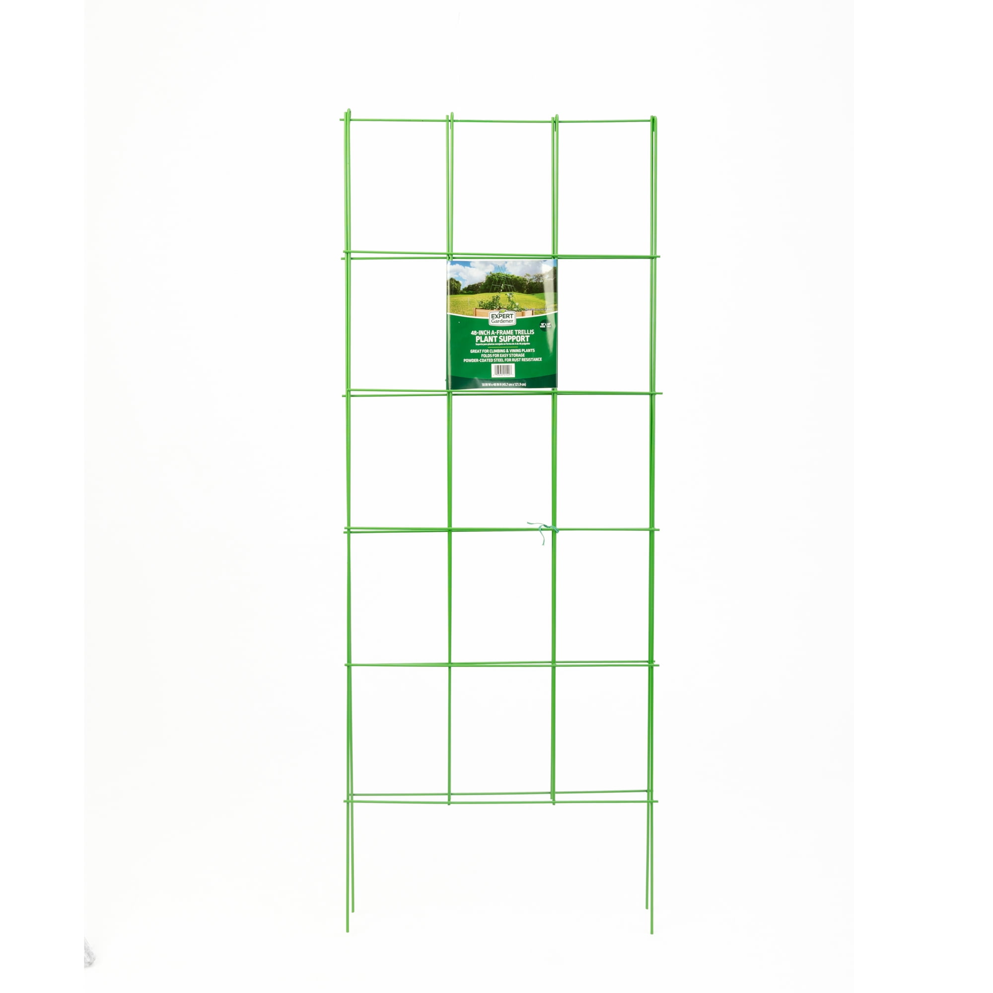 Expert Gardener Steel A-Frame Trellis Green 1 Inch Deep x 18 Inch Wide x 48 Inch Tall 3.3 lbs