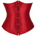 thumbnail image 1 of S-6XL Sexy Gothic Underbust Corset Satin Lace up Boned Body Shaper Waist cincher Bustier Plus Size, 1 of 5