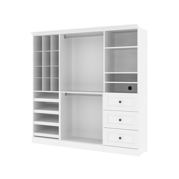 Système de rangement de garde-robe avec tiroirs 86L Versatile de Bestar, blanc
