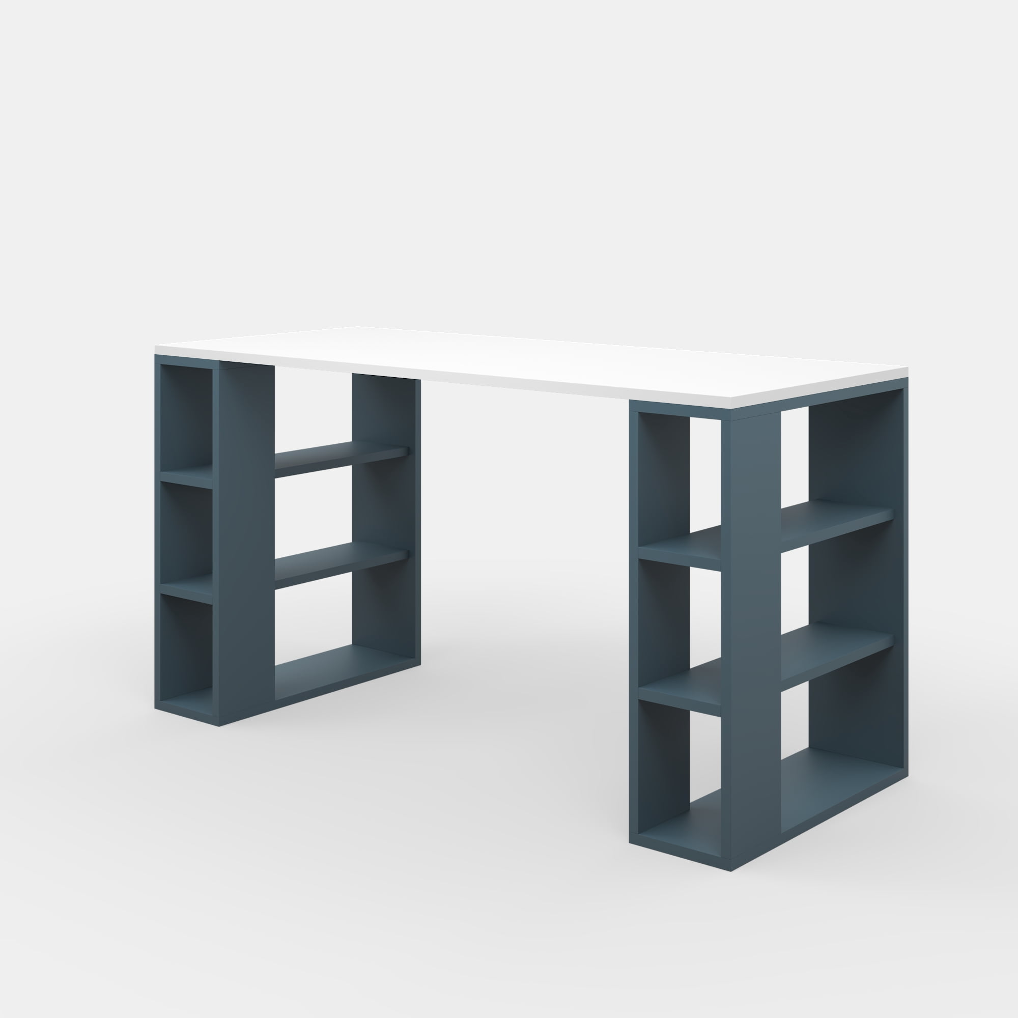 Ada Home Decor Furniture 3 Tier White Turquoise Dixon Modern Desk