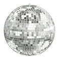 thumbnail image 2 of MIRROR Mirror Disco Ball - 12-Inch Silver Hanging Disco Ball for Party Wedding Holiday Home Decoration, 2 of 13