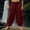 Red men cotton linen pants a1, variant on BRELIL Men Plus Size Harem Pants Loose Flowy Boho Lounge Trousers Drawstring Waist Vacation Casual Long Pants Solid Summer Fashion Outfits, Coffee 3XL