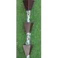 thumbnail image 2 of KAM Home Bronze Tapered Square Cups Rain Chain with Installation Kit (Brown, 8.5 feet), 2 of 2