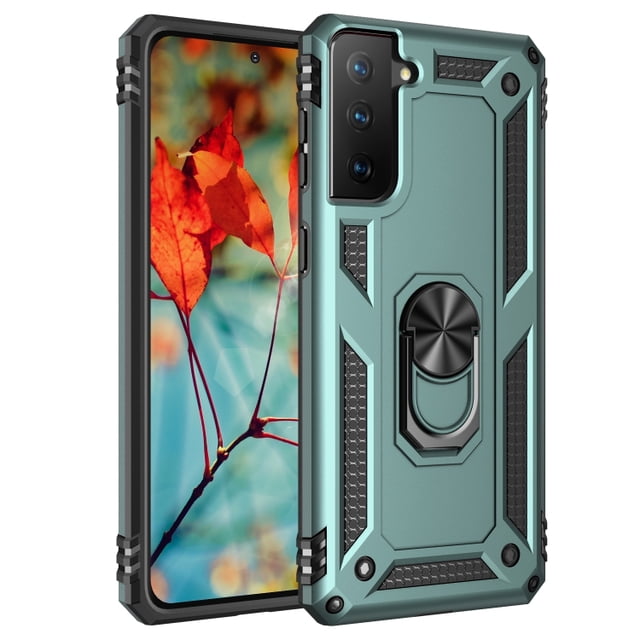 Funda de teléfono para Samsung S21 FE de Uso Rudo Shockproof + Cristal 9D