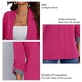 thumbnail image 4 of Blazer De Color Sólido para Mujer,Blazer De Mujer con Puños A Rayas, Blazer Informal para Mujer, Chaqueta De Solapa De Manga Larga, Tecnología De Vanguardia, 4 of 5