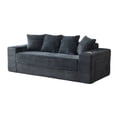 thumbnail image 6 of Leumius 2-in-1 Convertible Sofa Bed,Boneless Corduroy Modular Sleeper Couch with Cup Holders & Side Storage Pockets,Oversized Deep Seat Sofa for Living Room, Apartment, Guest Room,Gray, 6 of 9