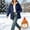 #0024-Navy, variant on Women's Sherpa Lined Winter Parka Hooded Thickened Fleece Jacket with Pockets for Cold Weather Hiking