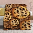 thumbnail image 5 of Cookie Blanket Food Throws Funny Gift for Kids Girl Boys Lightweight Fleece Throw Novelty Realistic Super Soft Comfy Gifts for Teens Women Men Flannel Bedding Sheet Blankets for Couch Sofa,60"x50", 5 of 6