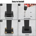thumbnail image 5 of Outdoor Handrail, 3 Step Stair Handrail, Outdoor Stair Railing Fits 2 to 3 Steps, Wrought Iron Handrail for Concrete Steps, Porch Steps, Easy Assembly, Black, 5 of 6