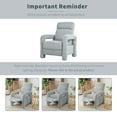 thumbnail image 4 of Oufan 31.25" Push Back Recliner Armchair Upholstered Recliner Chair Single Sofa with Adjustable Backrest for Living Room, Light Grey, 4 of 10