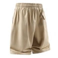 thumbnail image 4 of Havenx 5-Inch Casual Shorts for Men Drawstring Elastic Waist Short with Pockets Stretch Short Pants Summer Lightweight Baggy Soft Lounge Clothing,Earthy Yellow L, 4 of 5