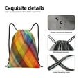 thumbnail image 6 of Bingfone Abstract Watercolors Tartan Drawstrings Backpacks Bags For Men Women Gym Drawstrings Bag, 6 of 9