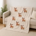 thumbnail image 5 of Ouuluon Lightweight Flannel Throw Blanket, 59x39 inch Soft Decorative Cover for Couch and Bed, 5 of 7