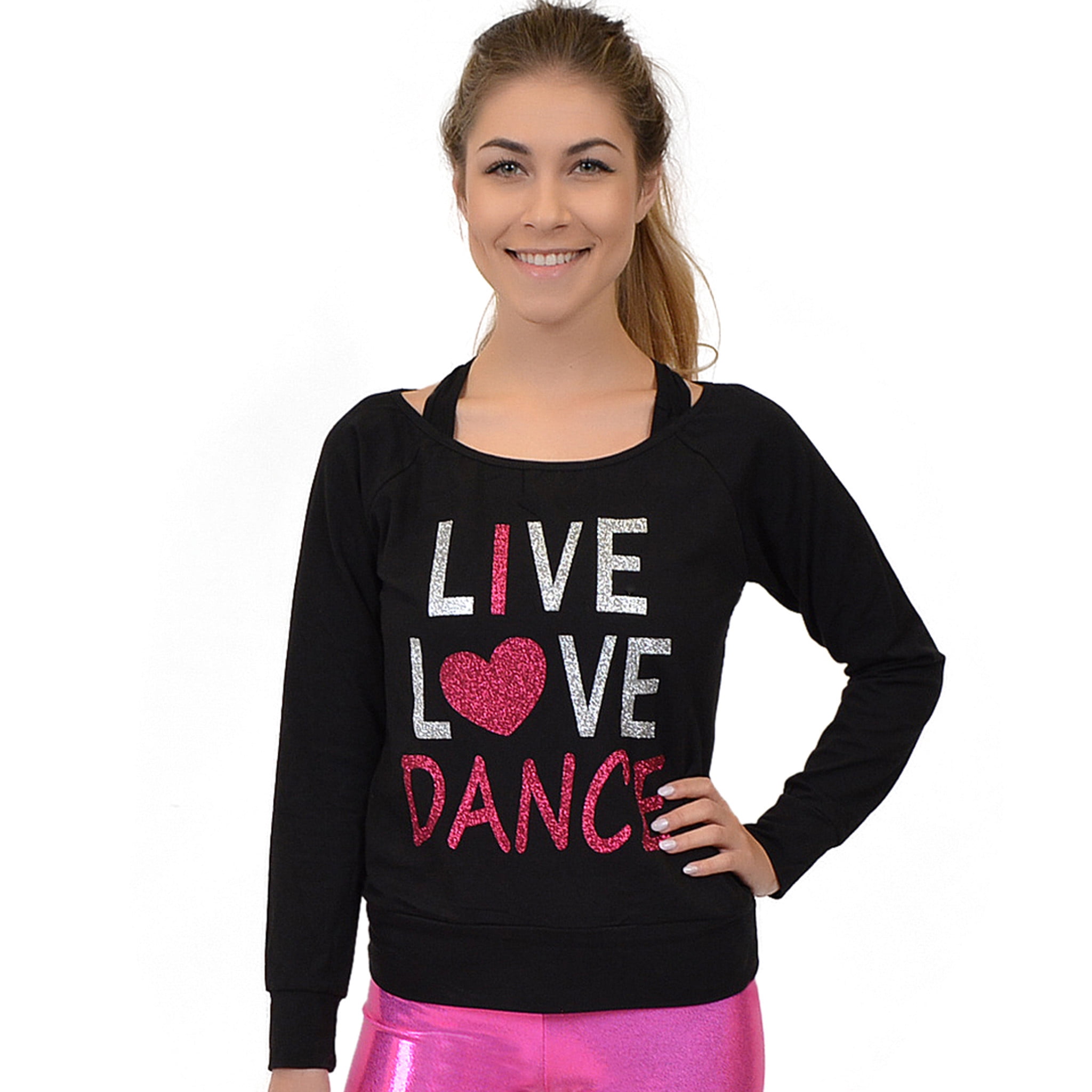 Women's Sequin Lace Long Sleeve Top 