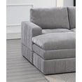 thumbnail image 5 of Granite Morgan Fabric Plush Cushion Couch 6pc Modular Sectional Set 2x Corner Wedge 2x Armless Chairs 2x Ottoman Living Room, 5 of 9