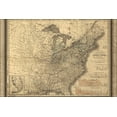 thumbnail image 1 of 24"x36" Gallery Poster, Map of canals & railroads United States 1830 p2, 1 of 1