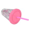 thumbnail image 3 of Vaso para agua de 450 m con popote popote y diseño de fresas Valtari Vaso para agua con popote y diseño de fresas con Glitter, 3 of 3