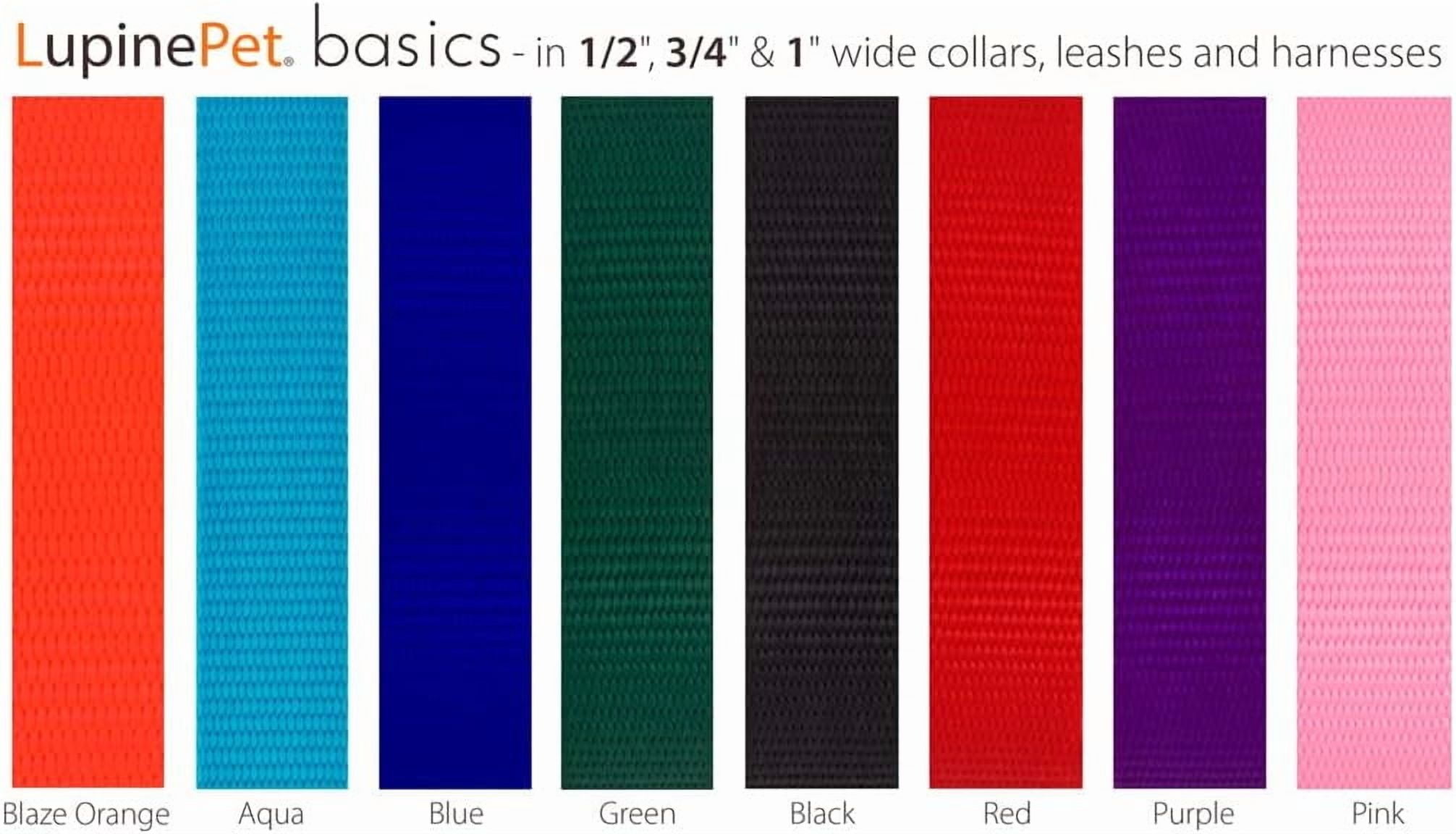 Dog Leash by Lupine in 1" Wide Red 6-Foot Long with Padded Handle