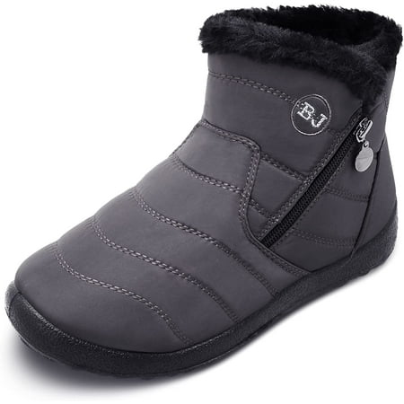 

YAZI Winter Boots for Women Slip on Men s Snow Ankle Boots Lightweight Outdoor Footwear