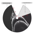 thumbnail image 2 of Yiaed Black And White Shark Print Christmas Tree Skirt , Tree SkirtsTree Mat for Christmas Winter Holiday Indoor Decorations-48", 2 of 7
